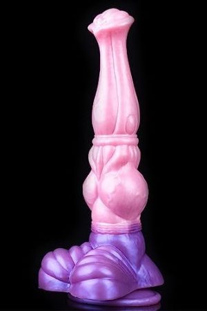 Horse Dildo,Pink Huge Silicone Dildos With Powerful Hands-Free Suction Cups And Thick Knot Realistic Animal Dildo Large Anal Plugs Adult Sex Toys Suitable For Man Women Couples