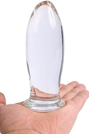 Aptitan 5.5" Large Glass Butt Plug Big Crystal Anal Plug Anal Masturbation Butt Expander Anal Trainer Toy