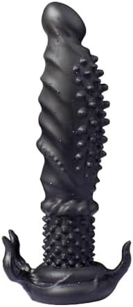 Devil'S Tentacle Dildo Liquid Silicone Anal Plug With Powerful Suction Cup G-Spot Stimulation Soft Monster Dildo Anal Plug Sex Toy Unisex (Black)