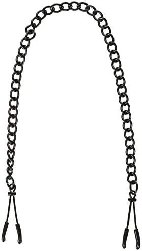 Nipple Clamp - Wide Tweezer W/Chain - Black