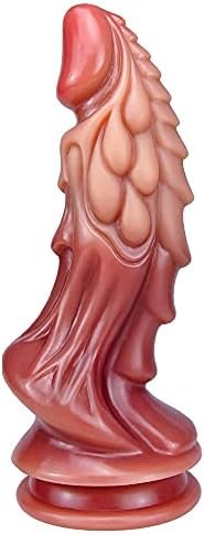 9 Inch Silicone Dragon Thick Large Dildo Toys For Woman G-Spot Stimulating Big Wide Dual Density Penis Ribbed Anal Fantasy Toy For Women'S Suction Monster Dildo