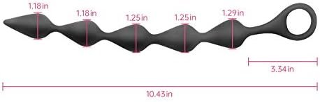 Anal Beads, Silicone Anal Chain Link With 5 Balls And Safe O Pull Ring, Anal Butt Plug For Men Women - Image 2