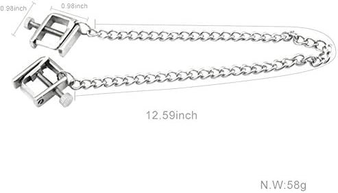 Nipple Clamps, Adjustable Metal Breast Clip With Chain And Flat Clip Head Bondage Restraints Fantasy Sm Sex Toys For Women - Image 3
