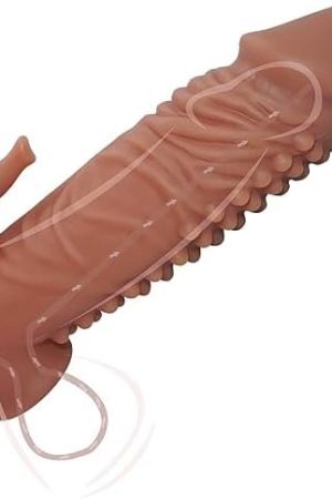 Realistic Penis Sleeve Extender Cock Rings For Men Erection, Reusable Condom Penis Ring Sheath Girth Extension, Male Silicone Thick Penis Pump Sleeve Enlarger Adult Sex Toys Games For Men And Couples