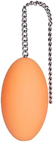 Tariss'S Anal Beads Butt Plug With Chain Oval Silicone Anal Sex Toy Prostate Massager Anal Adult Toy For Women Men Glow-In-Dark Orange M 4.9-Inch