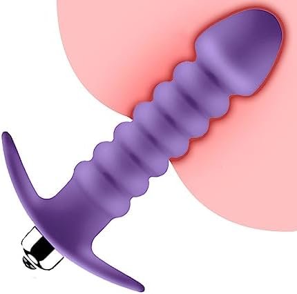 Anal Butt Plug Dildo Vibrator Prostate Massager G-Spot Anal Stimulator Erotic Silicone Anal Sex Toys For Men Women Male Female Couples (Black)
