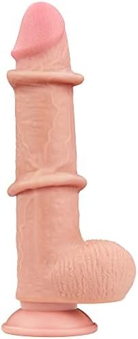 9" Realistic Daul Layered Soft Dildo, Strap On Shorts For Women Men (28-32 Inch Waist)