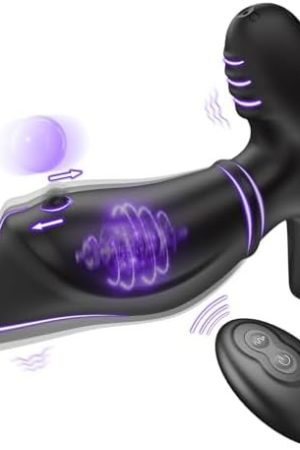 Prostate Massager, Anal Vibrating Butt Plug Vibrator With Remote Control 10 Mode Ball-Sprint Powerful P-Spot Stimulation Mens Hands Free Play Solo Anal Sex Toys For Men, Women And Couples