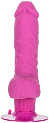 Calexotics Shower Stud Super Stud Pure Skin Vibrating Waterproof Dildo, Pink, 5 Inch - Image 3