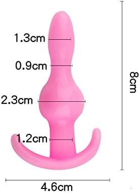 Erun 7Pcs Waterproof Silicone Anales Trainer Set Plug Adults Vibrating Anal Beads Butt Plug For Women And Men Anal,With Beads Plug Kit (Purple) - Image 2