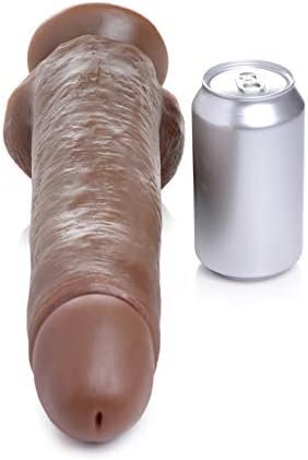 Lynx 12 Inch Dildo With Balls - Brown - Image 3