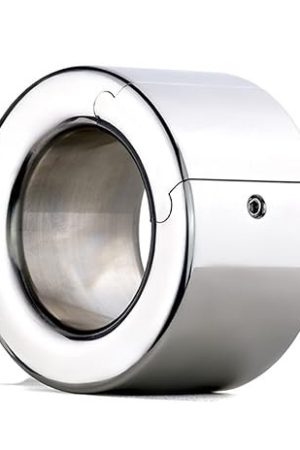 Stainless Steel Male Penis Ring Metal Smooth Gravity Bondage Rooster Ring,Scrotum Stretcher Delay Ejaculation Lasting Erection Bdsm Sex Toy For Men (M)
