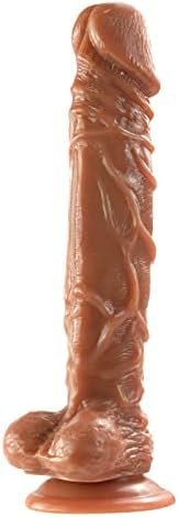 10 Inch Realistic Slim Dildo With Strong Suction Cup Base For Beginner,Lifelike Penis Cock Ball For G Spot Dildo Dong,Vaginal Stimulation
