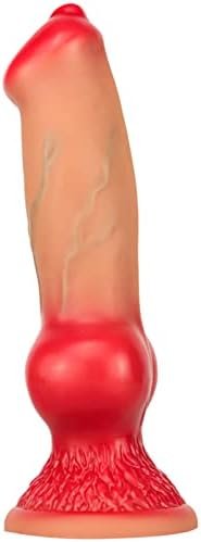 Colorful Thick Dildo Realistic Adult Dildo Women Butt Plug Toy, Real Silicone Anal Dildo With Suction Cup Adult Sex Toy, Soft Knot Dildo For Couples (L) - Image 3