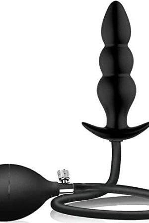 Morghabe Inflatable Anal Beads Silicone Expand Inflatable Anal Plug Body-Safe Medical Grade Waterproof Butt Sex Toy, Anal Plug Sex Toy For Adult Women And Men Sex Toys