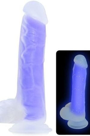 8In Realistic Luminous Dildo For Beginners Lifelike Huge Silicone Dildo, Strong Suction Cup Dildo For Hands-Free Play, Realistic Penis For G-Spot Stimulation Anal Dildos Sex Toys For Women Men Couple