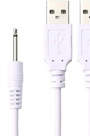 2 Pack Replacement Charger Cords For Dildo, Rabbit Vibrator, Adam And Eve Toys For Her, Womanizer Vibrating Wand For Her Vibrator Rechargeable Massagers Usb Dc Charging Cables 2.5Mm