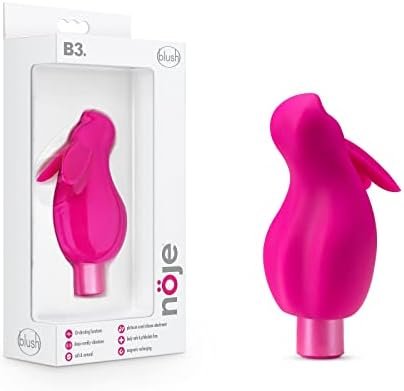 Blush Noje B3 - Rumble Tech Deep Rumbly Vibrations Rechargeable Clitoral Stimulator - Soft Platinum Puria Silicone - Ultrasilk Feel - 10 Vibrating Modes - 2 Way Control - Ipx7 Waterproof - Ergonomic