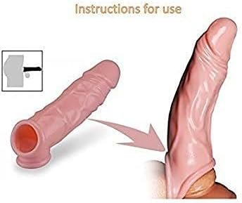 Brown Reusable Pennis Sleeves Girth For Men Extender Enlarger Extension Sheath Elastic Long Lasting Time Size Sleeve Waterproof Best Gift For Men122389 - Image 3