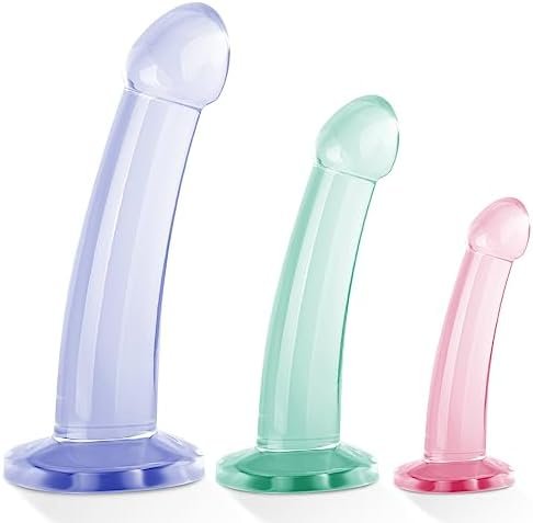 Anal Butt Plug Trainer Kit, Anal Training Set, 3 Sizes Anal Plugs Training Simple Dildos Set With Strong Suction Cup Base Anal Prostate Vaginal G-Spot Sex Toys For Beginners To Advanced Users
