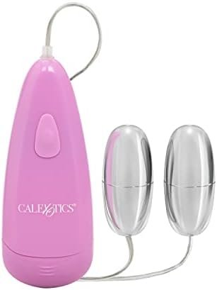 Calexotics Pocket Exotics Double Bullet Vibrator - Waterproof Sex Toys For Couples - Adult Vibe Massager Eggs - Pink - Image 2