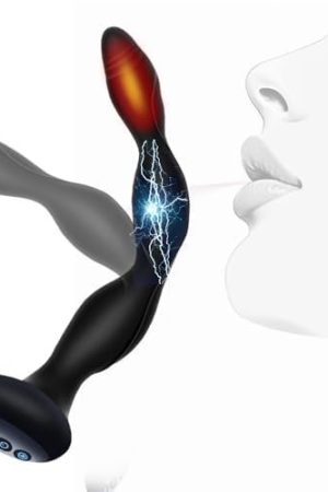 Domlust Dildos Anal Toys Vibrator - 10 Vibrating Anal Beads With E-Stim Shock Heat 50 Multiple Sexual Wellness. 7.87-Inch Deep Anal Plug Male Sex Toys & Women G-Spot Adult Toys For Unisex Black.