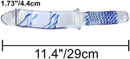 Epichao 11.4Inches Large Blue Swirl Glass Dildo Crystal Penis Adult Sex Toy Quick Orgas Female Masturbator G-Spot Stimulator - Image 2