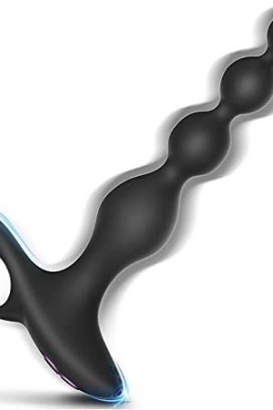 Vibrating Anal Beads Butt Plug, Rechargeable Silicone Anal Vibrator With 10 Vibration Modes Graduated Design Waterproof Prostate Stimulator Sex Toys For Men, Women And Couples