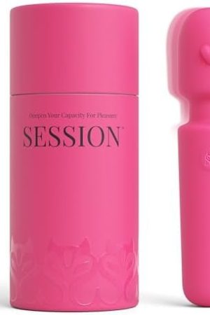 Adult Sex Toy Mini Bullet Wand By Session - 7 Powerful Modes, 3 Speeds - Silicone Clitoral Vibrator Small Travel Size - Rechargeable Waterproof G-Spot Clit Anal Sexual Massager For Women - Hot Pink