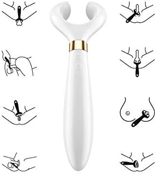 Satisfyer Partner Multifun 3 Multi-Use Vibrator For Singles & Couples - Clitoral And G-Spot, Male & Female Stimulation, Waterproof, Rechargeable - 33+ Use Applications (Black)