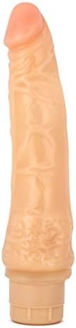 Eden 8.5" Soft Long Realistic Vibrating Dildo - Multi Speed Veiny Textured Vibrator - Waterproof - Sex Toy For Women - Sex Toy For Adults (Beige