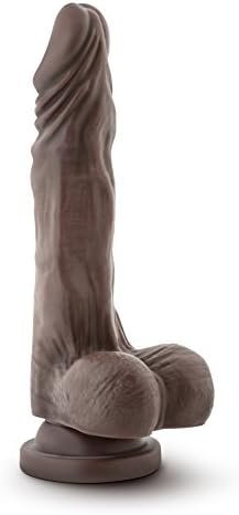 Blush Dr. Skin Stud Muffin 8 1/2 Inch Realistic Soft Medium Tapered Head Easy To Clean Long Dildo - Suction Cup Harness Compatible Female Male Adult Toys - Sex Toy For Women Men Couples - Chocolate - Image 3