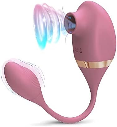 Swtshe Clit Vibrator Sex Toys For Women Couple, Air-Pulse Suction Vibrating Egg Clitoral Stimulator With 10 Frequency Vibration And 7 Speed Suction Models Waterproof Ultra-Hygienic Medical Silicone