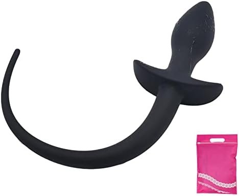 Anal Plug Sex Anales Toy Plug Butt Plush Sex Tail Plug Silicone Anus Toys Cosplay Anal Tail Sexy Toysdid For Couples Women Men With Bag, Black