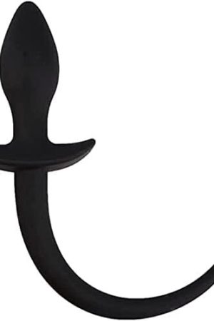Erun Silicone Anal Plug Fox Tail Smooth Touch Anal Sex Toys Beads For Beginners Waterproof Smooth Touch Anal Sex Toys Beads For Women Men (Black)