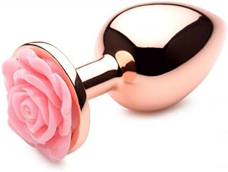 Lynx Rose Gold Plug With Pink Flower - Large