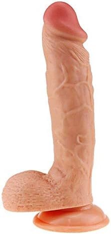 9.4"Realistic Dildo G-Point Vaginal Anal Sex Toy, Powerful Sucker Sex Wands For Women Sexy Toystory Man(Brown)
