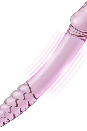Sxovo Glass Anal Plug Double Ended Dildo Crystal Penis Butt Plug G-Spot Stimulation Prostate Massager Anal Sex Toys For Men Women Gay Lesbian