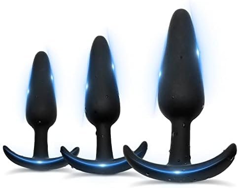 For Comfortable Long-Term Wear Silicone Anal Plug ,3Pcs Training Set/Anal Sex Trainer /Prostate Massage Anus Dilator Anal Ball For Beginners Advanced Users.