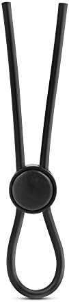 Blush Stay Hard Liquid Silicone Loop Lasso C Ring - Strong And Stretchy - Increase Stamina - Harder Erections - Convenient Quick Release Lock - Male Penis Enhancing Sex Toy For Men - Black - Image 2