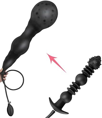 Expand Inflatable Anal Plug Sm Anus Stimulator Adults Sex Toy, Body-Safe Liquid Silicone Material Inflatable Butt Plug With 3 Beads Perineum Massager Anal Sex Toys For Women, Men And Couples - Image 3