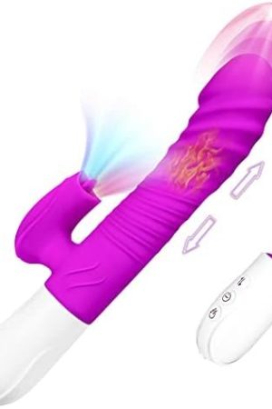 Rabbit Vibrator, Pulsating G Spot Rabbit Vibrator, 3-In-1 Pulse Combines Clitoral Licking, G-Spot Stimulation Rabbit Vibrator And Can Heat, 7 Vibration Modes, 3 Pulsating Modes And 5 Licking Modes