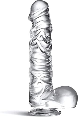 9.8 Inch Realistic Dildo, Clear Dildo With Strong Suction Cup, Human Safety Material, Suitable For Women/Men/Gay, Adult Sex Toys For Women Vaginal G-Spot & Anal