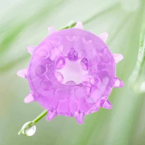 Ousandy Cook Rings For Men For Sex, Silicone Penis Ring, Snowflake Cock Ring With Particle Sex Toys For Couples For Longer & Harder Erection (Purple) - Image 3