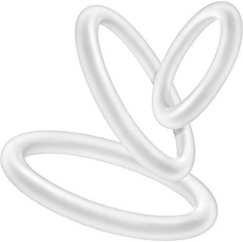 Performance Vs4 - Glow In The Dark Puria Silicone Penis Cock Ring - Stretchy And Tough Erection Enhancing C-Rings - Various Widths - Pack Of 3 Sizes Male Enhancement Rings - White - Image 3