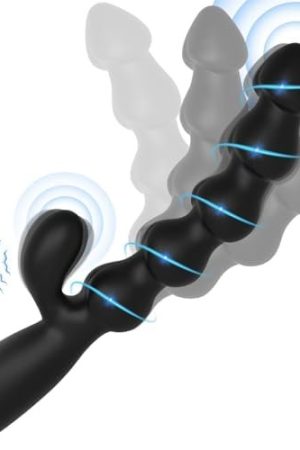 Anal Beads Sex Toys For Men - Rabbit Adult Toys Anal Plug Prostate Massager 8" With 7 Powerful Vibrations, Vibrating Butt Plug Anal Dildo Male Sex Toys G Spot Vibrator For Women