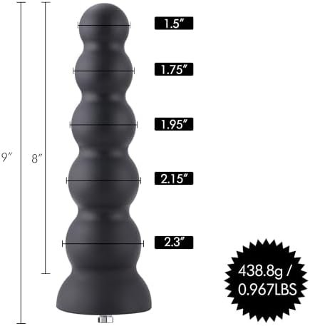 Hismith 9”Silicone Balls Dildo, Anal Beads With 5 Smooth Balls, Butt Plug With Kliclok System - Anal Pleasure - Image 3