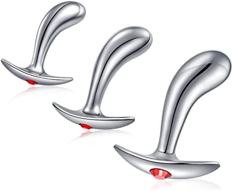 Butt Plug Trainer Kit With Flared Base Metal Anal Plugs Prostate Massage Temperature Stimulation Adult Sex Toys For Men Women