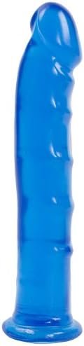 Doc Johnson Jelly Jewels - 8 Inch Dildo W/O Balls - 8" Long And 1.5" Long - Suction Cup Base - Great For Beginners And Deep Throat Training - Ruby