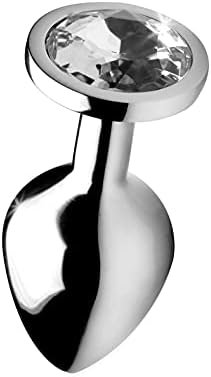 Lynx Aluminum Alloy Clear Gem Anal Plug - Medium